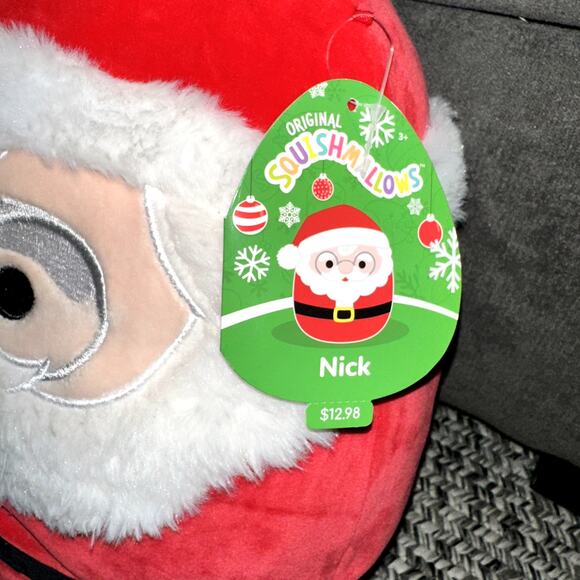 NWT Squishmallow Kellytoy 13" Nick Santa Claus Plush Pillow - Picture 3 of 6